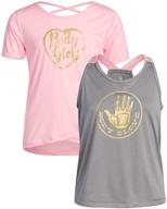 👕 body glove girls' active performance shirts - short sleeve t-shirt and tank top combo (2 pack): stylish and functional gym wear for girls logo