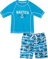 🩳 nautica swim shorts set for boys logo