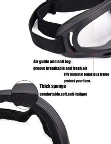 img 1 attached to Motorcycle Goggles Snowboard Anti UV Anti Fog