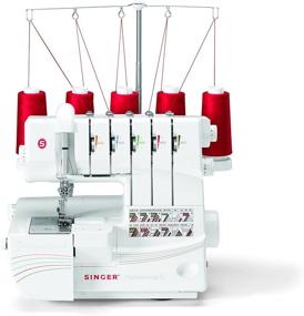 img 2 attached to 🧵 SINGER Professional 14T968DC Serger Overlock: 2-3-4-5 Stitch Capability, 1300 Stitches per Minute - Sewing Made Easy in White