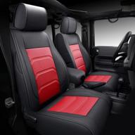 ns yolo 2007-2021 wrangler jk custom leather seat covers (2007-2010 wrangler 2-door logo