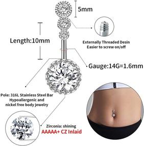 img 3 attached to KINIMORE Surgical Stainless Piercing Jewelry Women's Jewelry and Body Jewelry