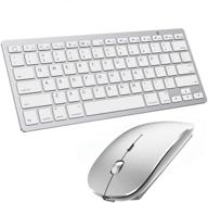 🔗 enhanced connectivity: bluetooth keyboard and mouse for ipad and iphone - compatible with ipados 13 / ios 13 and above (silver) logo