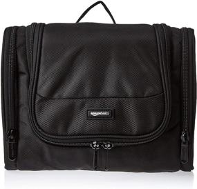 img 4 attached to 🧳 Organize Your Travel Essentials with Amazon Basics Hanging Toiletry Bag Organizer in Black