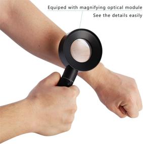 img 2 attached to 🔦 Portable UV Black Light Woods Lamp for Skin Analysis, Non-Destructive Testing (NDT), Pet Care, Bed Bug Inspection, Antique Authentication