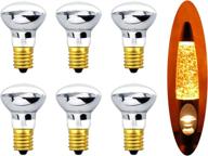 lava lamp bulb 40w, pack of 6 r39 r12 reflector type e17 replacement light bulbs for lava lamps, glitter lamps - 120v logo