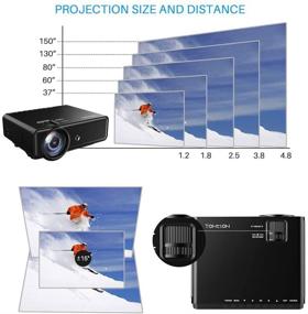 img 2 attached to 🎥 Tontion 3400Lux Video Projector 50,000 Hours 176inch Movie Projector - HDMI Cable Included, Supports 1080P/TV/VGA/USB/AV/Laptop/Phone - Ideal for Home Theater
