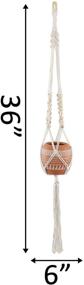 img 1 attached to Flora Bunda Hanging Macrame Ceramic