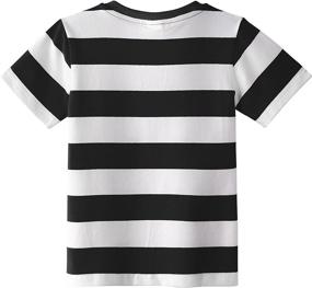 img 3 attached to COSLAND Toddler Black Striped Crewneck