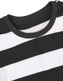 img 2 attached to COSLAND Toddler Black Striped Crewneck