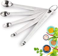 🥄 tiktun mini measuring spoons set - 5pcs stainless steel metal measuring spoons, ideal for cooking, baking, spice, dry or liquid, mini kitchen measuring tools logo