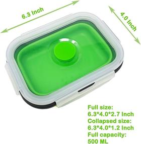 img 2 attached to Collapsible Silicone Container Microwave Dishwasher Storage & Organization