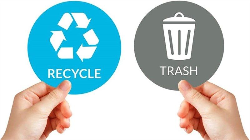 vbap corp recycle trash bin sticker - (pack of 4) 3&#34 retail store fixtures & equipment 로고