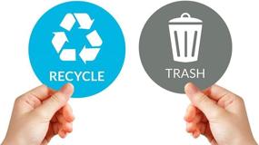 img 4 attached to VBAP CORP Recycle Trash Bin Sticker - (Pack Of 4) 3&#34 Retail Store Fixtures & Equipment