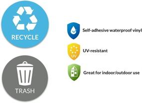 img 2 attached to VBAP CORP Recycle Trash Bin Sticker - (Pack Of 4) 3&#34 Retail Store Fixtures & Equipment