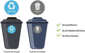 img 3 attached to VBAP CORP Recycle Trash Bin Sticker - (Pack Of 4) 3&#34 Retail Store Fixtures & Equipment