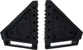 img 3 attached to 🔒 MAXXHAUL 70472 Heavy Duty Black Wheel Chock 2-Pack - Solid Rubber, 8x4x6 inches