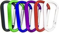 assorted color spring loaded aluminum carabiner logo