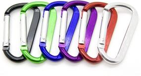 img 1 attached to Assorted Color Spring Loaded Aluminum Carabiner