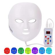 enhanced led face mask light therapy: newkey 7 led light therapy facial skin care mask - blue & red light for acne photon mask - cutting-edge korea pdt technology for acne reduction logo