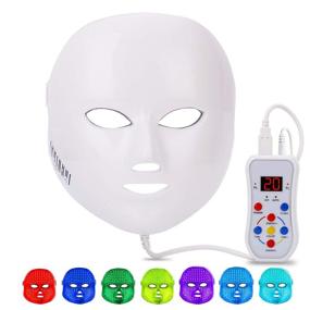 img 4 attached to Enhanced LED Face Mask Light Therapy: NEWKEY 7 LED Light Therapy Facial Skin Care Mask - Blue & Red Light for Acne Photon Mask - Cutting-Edge Korea PDT Technology for Acne Reduction