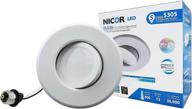 nicor lighting dimmable downlight dlg56 10 120 2k wh logo