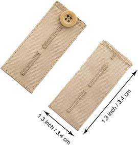 img 1 attached to Johnson &amp; Smith Button Pants Extenders - Pack of 5 Colors, Cotton Material, Adjustable Waistband Extensions for Pants