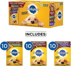 img 3 attached to 🐶 PEDIGREE Choice Cuts in Gravy Adult Wet Dog Food: Convenient 3.5 oz. Pouches for Optimal Nutrition