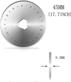 img 1 attached to 🔪 Премиум 45 мм лезвия для роторного резака (10 шт) - идеальные запасные лезвия для Fiskars, Martelli, Olfa, Gingher, Somolux для квилтинга, скрапбукинга и шитья - японские стальные лезвия для четкой точности и долговечности