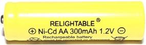 img 1 attached to 🔋 6-пакет перезаряжаемых аккумуляторов RELIGHTABLE 300mAh NiCd размера AA для солнечных фонарей с LED - 1.2V Ni-Cd свет K