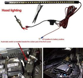 img 2 attached to 🚗 Enhance Visibility: GraceYou Under Hood LED Light Kit for Efficient Car Work Inspection - Universal Fit