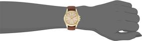 img 2 attached to Часы Invicta Women's 15150 Angel с золотым циферблатом и коричневым кожаным ремешком