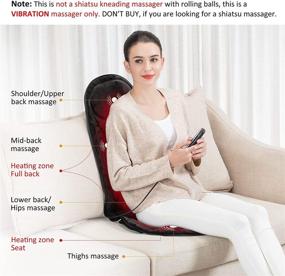 img 3 attached to 🪑 Ultimate Comfort and Relaxation: Snailax Memory Foam Massage Seat Cushion with Heat, Vibration Massage Nodes, and Adjustable Heat Levels - Perfect for Home and Office Chairs