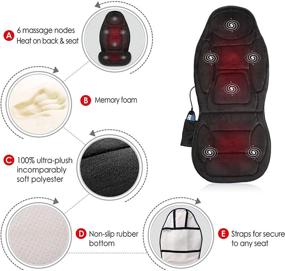 img 1 attached to 🪑 Ultimate Comfort and Relaxation: Snailax Memory Foam Massage Seat Cushion with Heat, Vibration Massage Nodes, and Adjustable Heat Levels - Perfect for Home and Office Chairs