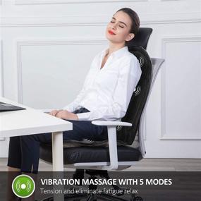 img 2 attached to 🪑 Ultimate Comfort and Relaxation: Snailax Memory Foam Massage Seat Cushion with Heat, Vibration Massage Nodes, and Adjustable Heat Levels - Perfect for Home and Office Chairs