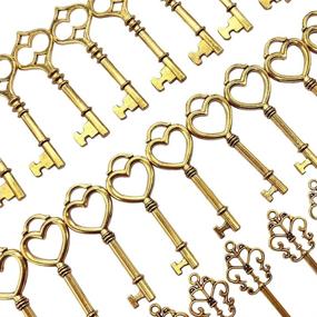 img 1 attached to 🔑 Vintage Skeleton Keys Assortment - Salome Idea The Juliet Collection (AntiqueGold) - Pack of 30