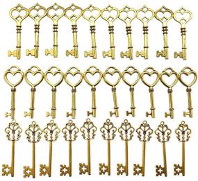 img 3 attached to 🔑 Vintage Skeleton Keys Assortment - Salome Idea The Juliet Collection (AntiqueGold) - Pack of 30