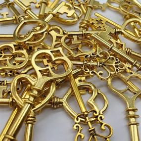 img 2 attached to 🔑 Vintage Skeleton Keys Assortment - Salome Idea The Juliet Collection (AntiqueGold) - Pack of 30