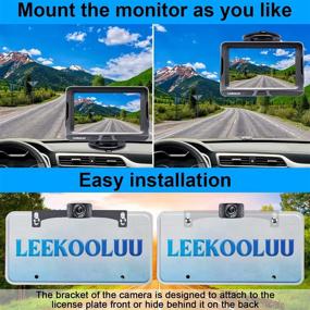 img 1 attached to 📷 Камера заднего вида для автомобиля LeeKooLuu G1 HD 1080P с монитором 5", задняя камера для автомобиля, грузовика, фургона, использование при парковке/вождении, возможность подключения дополнительной камеры для детского автокресла - последняя версия технологии 2021.