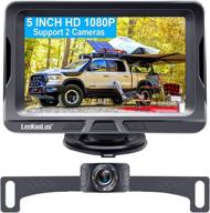 📷 leekooluu g1 hd 1080p backup camera for car with 5" monitor, rear view camera for car, truck, camper, van reversing/driving use, supporting additional baby car camera - latest technology version 2021 logo