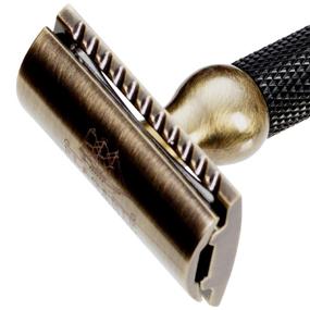 img 1 attached to 🪒 Premium Double Edge Safety Razor for Effortless and Safe Men's Shaving - Solid Brass Handle DE Razor with Single Blade, Compatible with Double Edge Razor Blades - Ideal Men's Shaving Gift