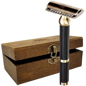 img 4 attached to 🪒 Premium Double Edge Safety Razor for Effortless and Safe Men's Shaving - Solid Brass Handle DE Razor with Single Blade, Compatible with Double Edge Razor Blades - Ideal Men's Shaving Gift