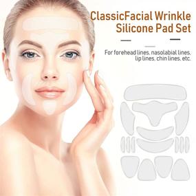 img 2 attached to 🧖 Ultimate Facial Care Set: 32 Reusable Silicone Patches for Smoothing Face, Chest, Neck, Forehead, Eyes, and Mouth