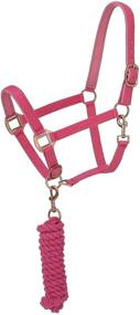 img 1 attached to 👑 Neoprene Padded Halter with Antique Hardware Lead Set - Tough 1