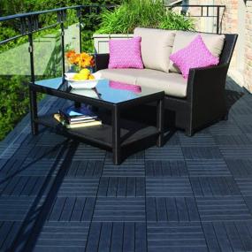 img 4 attached to Multy Industries Multy Home MT5100057 6-Pack Deck and Balcony Tile, 12 by 12-Inch, Slate - Transform Your Outdoor Spaces with Premium Deck and Balcony Tiles