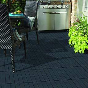 img 3 attached to Multy Industries Multy Home MT5100057 6-Pack Deck and Balcony Tile, 12 by 12-Inch, Slate - Transform Your Outdoor Spaces with Premium Deck and Balcony Tiles