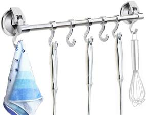 img 4 attached to 🔁 Ideal Storage Solution: iRomic Suction Cup Hook Hanger Holder Rack for Bathroom, Shower, Kitchen, and More!