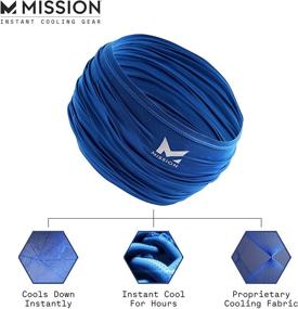 img 3 attached to 🧣 Mission Cooling Neck Gaiter: Versatile 12+ Ways to Wear, Face Mask, UPF 50, Blue - Stay Cool in Heat!