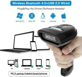 img 3 attached to 📱 NETUM Bluetooth Barcode Scanner - 2.4G Wireless, Bluetooth & Wired Connection - Connects to Smart Phone, Tablet, PC - CCD Bar Code Reader - Windows, Mac, Android, iOS Compatible