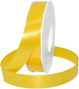 img 1 attached to 🎀 Morex Style 187 Ribbon: High-Quality 1-Inch Yellow Poly Ribbon, 100 Yards Long